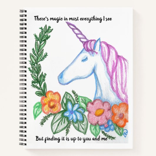 Eenhoorn - Ik geloof nog steeds in magie Notitieboek (Voorkant)