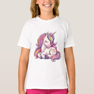 Eénhoorn - Illustratie van een Mooie Regenboog Eén T-shirt