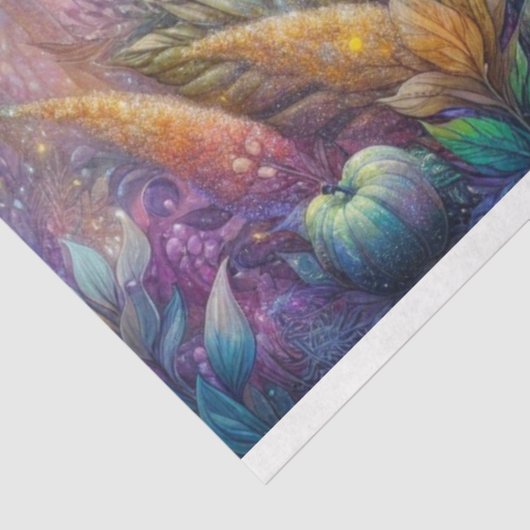 Eenhoorn in betoverd bloemenbos Decoupage Tissuepapier (Detail)