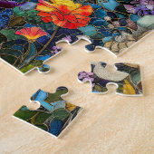 Eenhoorn in bloementuin legpuzzel (Zijkant)