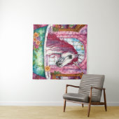 Eenhoorn in de badkuip Tapestry Wandkleed (In Situ (horizontaal))