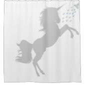 Eenhoorn In De Douche Leuke Schaduw Silhouet Douchegordijn (Voorkant)