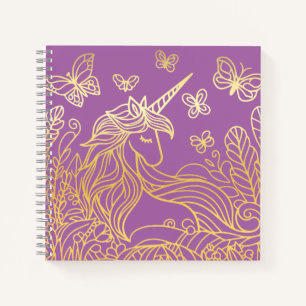Eenhoorn in de Tuin Goud Notitieboek