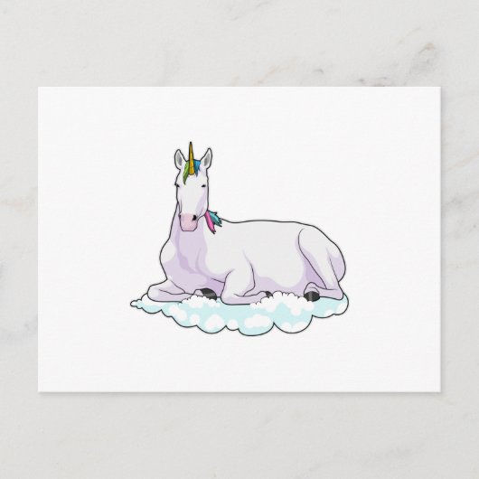 Eenhoorn in de Wolken Briefkaart (Voorkant)