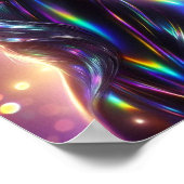 Eenhoorn in een magische sprankelende achtergrond poster (Hoek)