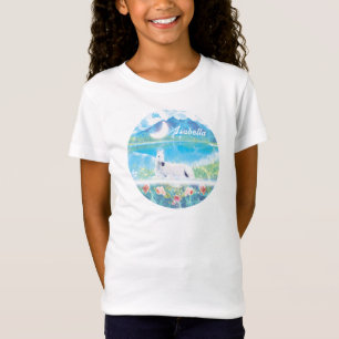 Eenhoorn in een paradijs droomwereld aangepast t-shirt