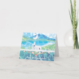 Eenhoorn in een paradijselijke droom Gepersonalise Kaart