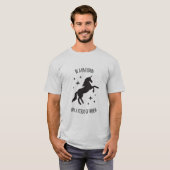 Eenhoorn in een veld van paarden T-shirt (Voorkant volledig)