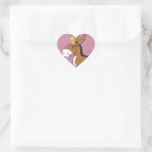Eenhoorn in hart en nieren sticker (Tas)
