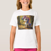 Eenhoorn in het bos schilderen t-shirt (Voorkant)
