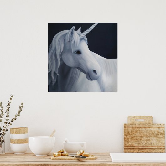 Eenhoorn in het Moonlight Poster (Keuken)