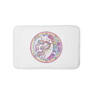 Eenhoorn In Mijn Glitter Tijdperk Grappige Print o Badmat