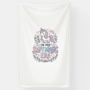 Eenhoorn In Mijn Zachte Magie Tijdperk Speelse Typ Spandoek