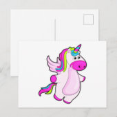 Eenhoorn in vlucht briefkaart (Voorkant / Achterkant)