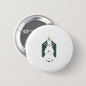 Eenhoorn in yogahouding ronde button 5,7 cm (Voorkant /achterkant)