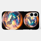 Eenhoorn iPhone 16 plus hoesje (Achterkant (horizontaal))