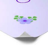 Eenhoorn is een meisje Paarse Baby shower geperson Poster (Hoek)