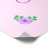 Eenhoorn Is Een Meisje Roze Baby shower Gepersonal Poster (Hoek)