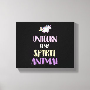 Eenhoorn is mijn spirituele dier canvas afdruk