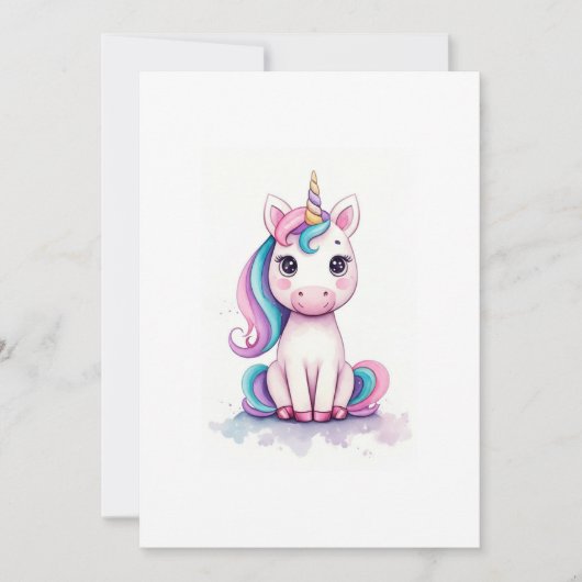 eenhoorn kaart (Voorkant)