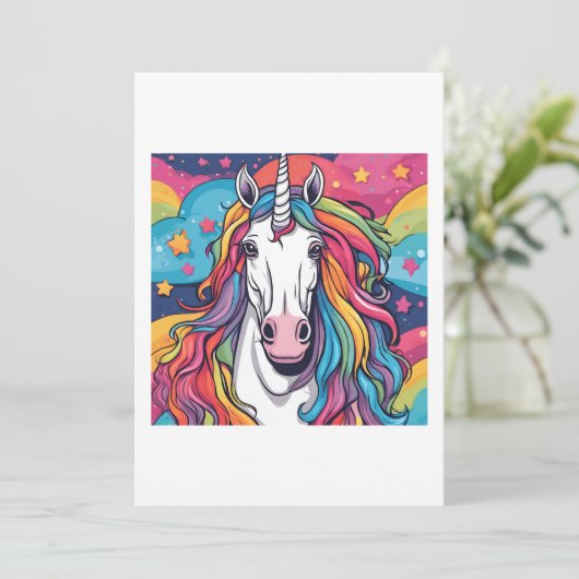 eenhoorn kaart (Staand voorkant)