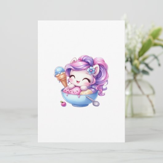 eenhoorn kaart (Staand voorkant)