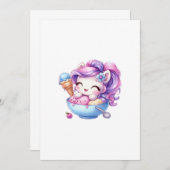 eenhoorn kaart (Voorkant / Achterkant)