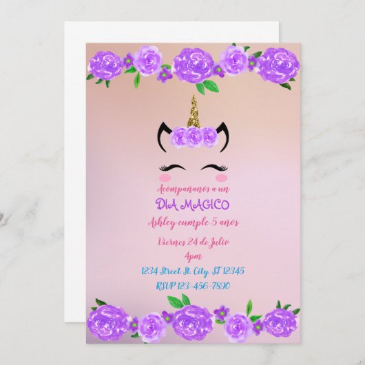 Eenhoorn Kaart (Voorkant / Achterkant)