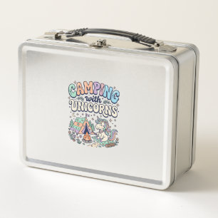 Eenhoorn Kamperen met Eenhoorns Kawaii Sticker en 