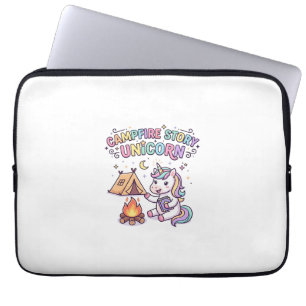 Eenhoorn Kampvuur Verhaal Eenhoorn Betoverende POD Laptop Sleeve