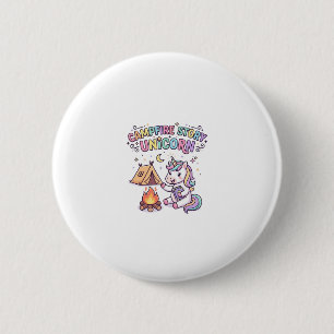 Eenhoorn Kampvuur Verhaal Eenhoorn Betoverende POD Ronde Button 5,7 Cm
