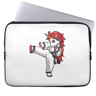 Eenhoorn Karate Meisje Taekwondo Jiu Jitsu MMA BJJ Laptop Sleeve