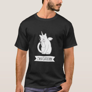 Eenhoorn kat in een caticorn voor vrouwen Mannen T-shirt