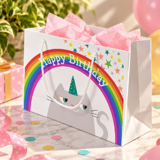 Eenhoorn Kat Regenboog Meisjes Verjaardag Groot Cadeauzakje