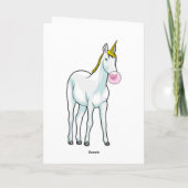 Eenhoorn kauwgom kaart (Achterkant)