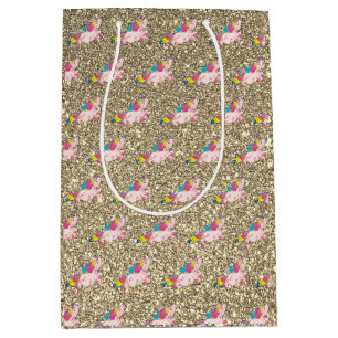 Eenhoorn Kawaii Regenboog Goud Glitters Schitterin Medium Cadeauzakje