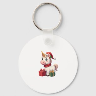 Eenhoorn Kerst Decoratie Kerstman Eenhoorn Kerst T Sleutelhanger