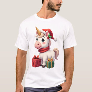 Eenhoorn Kerst Decoratie Kerstman Eenhoorn Kerst T T-shirt