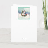 eenhoorn kerst feestdagen kaart (Achterkant)