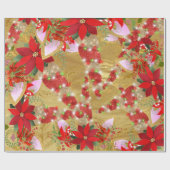 Eenhoorn Kerst Feestdagen Lux Eenhoorn Vonk Rood Cadeaupapier (Vlak)