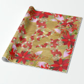 Eenhoorn Kerst Feestdagen Lux Eenhoorn Vonk Rood Cadeaupapier (Uitgerold)