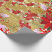 Eenhoorn Kerst Feestdagen Lux Eenhoorn Vonk Rood Cadeaupapier (Hoek)