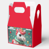 Eenhoorn Kerst Gepersonaliseerde Kinder Partij Roo Bedankdoosjes (Geopend)