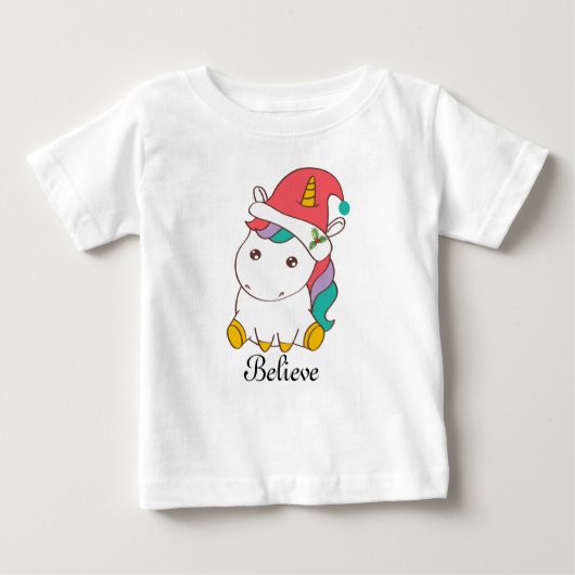 Eenhoorn Kerst Shirt voor kinderen, peuters (Voorkant)