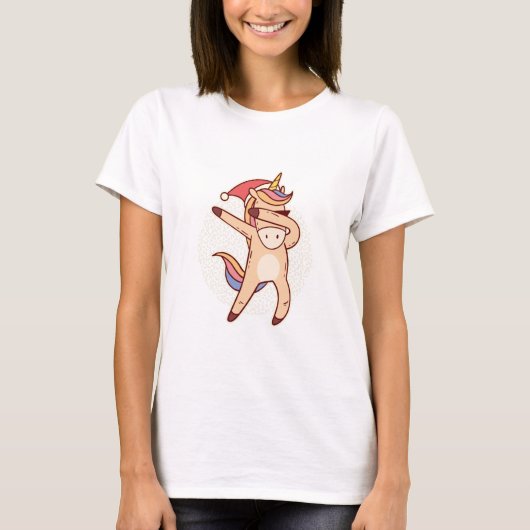 eenhoorn kerst t-shirt (Voorkant)