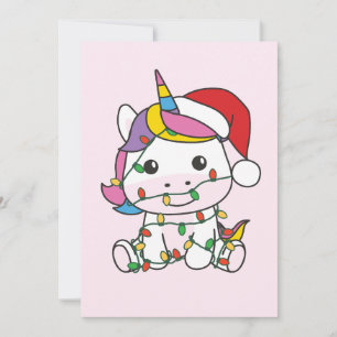 Eenhoorn Kerst Winter Dieren Vakantie Eenhoorns Feestdagenkaart