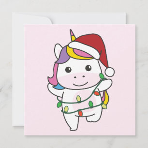 Eenhoorn Kerst Winter Dieren Vakantie Eenhoorns Feestdagenkaart