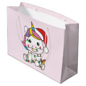 Eenhoorn Kerst Winter Dieren Vakantie Eenhoorns Groot Cadeauzakje (Achterkant Gekanteld)