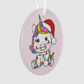 Eenhoorn Kerst Winter Dieren Vakantie Eenhoorns Ornament (voorkant)