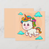 Eenhoorn Kerstkaart (Voorkant / Achterkant)